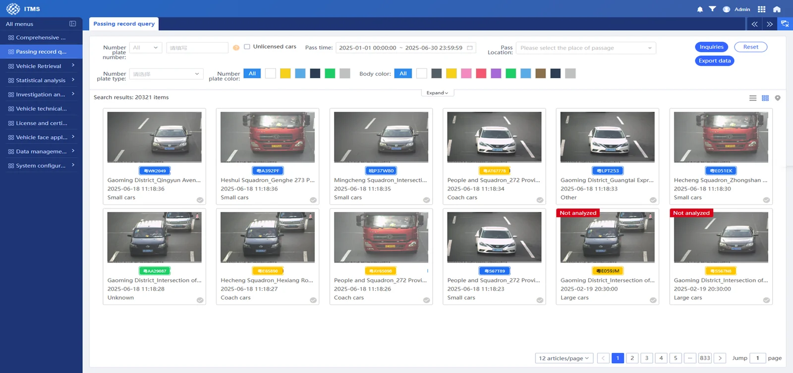 Passing Vehicle Query Interface